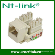 Cat5e rj45 color blanco o color negro utp keystone jack